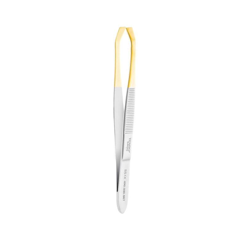 Solingen eyebrow shaping tweezers with a pincer-shaped tip Product type: Premium (HQ)