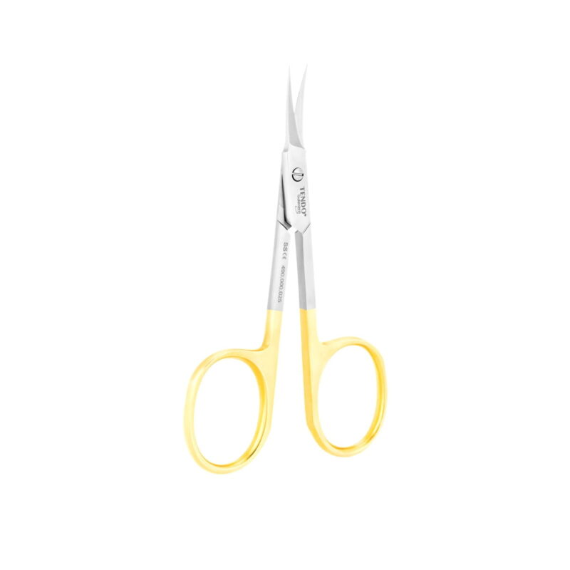 Tendo® Solingen Gold Line nail cuticle scissors, curved