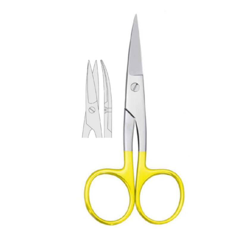 Pedicure scissors for very hard nails 11 cm Type: TC Tungsten Carbide, Type of working part: Bent, Size: 110 mm