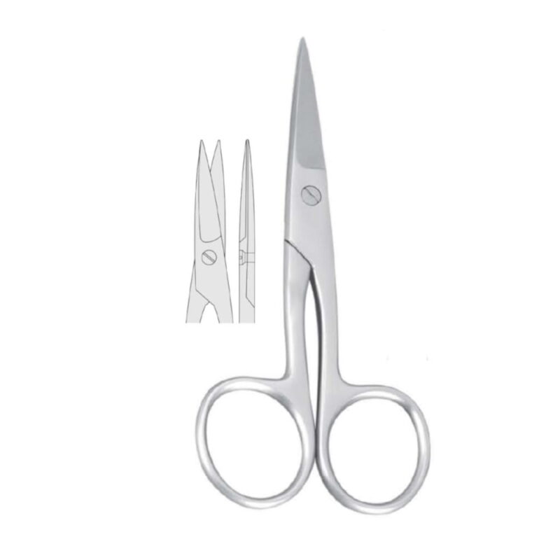 Pedicure scissors for very hard nails 11 cm Type: Standard, Type of working part: Bent, Size: 110 mm