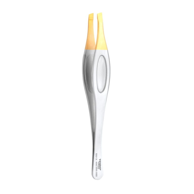 Tendo Solingen Gold Line oblique eyebrow tweezers