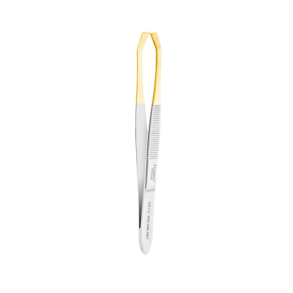 Augenbrauenpinzette in Zangenform Tendo Solingen Gold Line